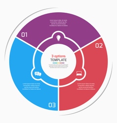 Flat style pie chart circle infographic template 5