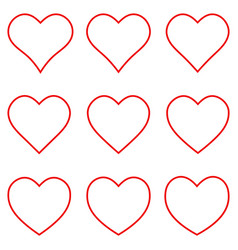 Hand painted heart symbols Royalty Free Vector Image