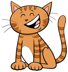 Cartoon red stripped cat Royalty Free Vector Image