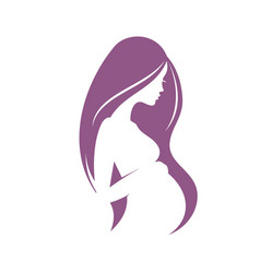 Pregnant woman symbol stylized silhouette Vector Image