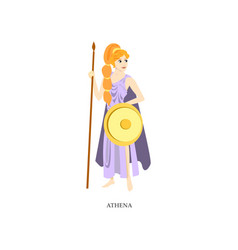 Beautiful greek woman god aphrodite with long Vector Image