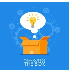 Creative idea think out of the box Royalty Free Vector Image