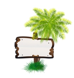 Board sign wooden forest jungle background Vector Image