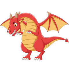 Cute dragon cartoon Royalty Free Vector Image - VectorStock