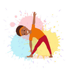 Cute cartoon gymnastics for children and healthy Vector Image