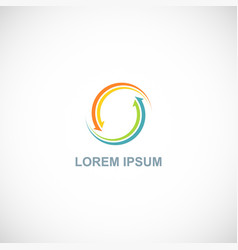 Arrow circle round logo Royalty Free Vector Image