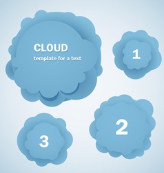 Ocean view with the cloud board blank space Vector Image