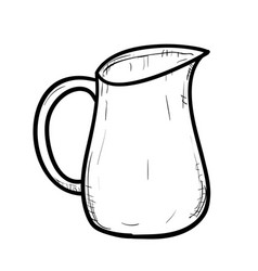 Sketch jug Royalty Free Vector Image - VectorStock