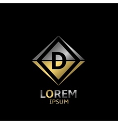 Ad a d brushed letter logo design with creative Vector Image