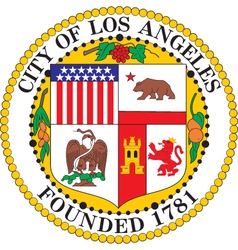 Los angeles county seal Royalty Free Vector Image