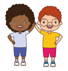 Cute happy African-American kids Royalty Free Vector Image