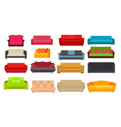 Sofa icon set Royalty Free Vector Image - VectorStock