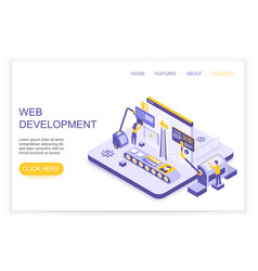 Programming and software development web page Vector Image