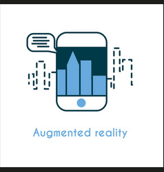 Augmented reality line concept Royalty Free Vector Image