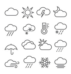 Weather icon set Royalty Free Vector Image - VectorStock