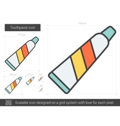 Toothpaste line icon Royalty Free Vector Image