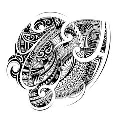 Polynesian ethnic style sleeve tattoo Royalty Free Vector