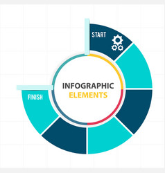 Modern circle infographic elements template Vector Image