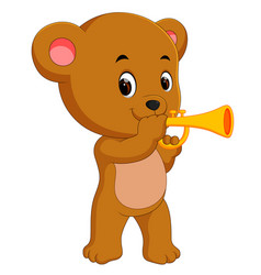 Bear playing saxophone Royalty Free Vector Image