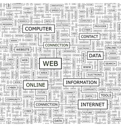 Web design word cloud template creative concept Vector Image