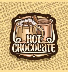 Logo for hot chocolate Royalty Free Vector Image