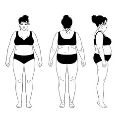 Naked standing woman Royalty Free Vector Image
