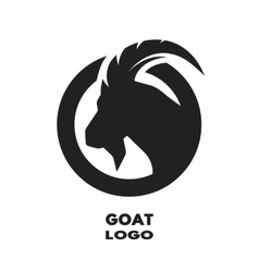 Silhouette of a mountain goat Royalty Free Vector Image