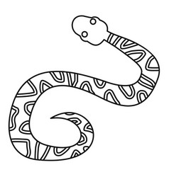 Python snake icon outline style Royalty Free Vector Image