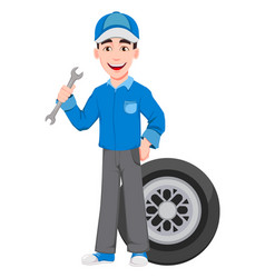 Professional auto mechanic in uniform Royalty Free Vector