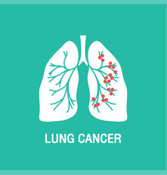 Lung cancer logo icon design Royalty Free Vector Image