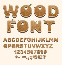 Wooden Letter T Font Logo Royalty Free Vector Image