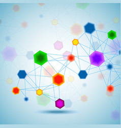Abstract hexagon background molecular structure Vector Image