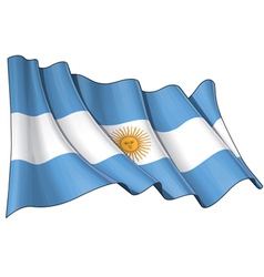 Grange flag of argentina Royalty Free Vector Image