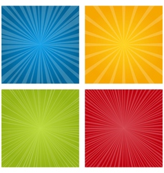 Red rays retro background with halftones stylish Vector Image