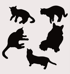 Cat silhouette Royalty Free Vector Image - VectorStock