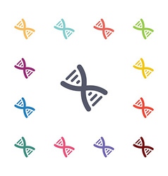 Dna genetic flat icons set Royalty Free Vector Image