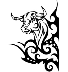 Bull in tribal style - image Royalty Free Vector Image