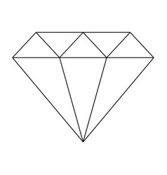 Simple black outline diamond icon Royalty Free Vector Image