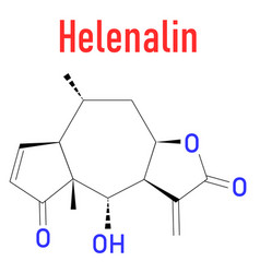 Muscarine molecule skeletal formula Royalty Free Vector