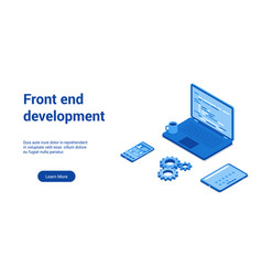Front end development concept flat graphic Vector Image