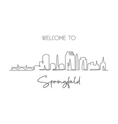 Springfield skyline in orange Royalty Free Vector Image