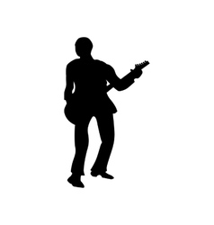 Guitarist silhouette Royalty Free Vector Image