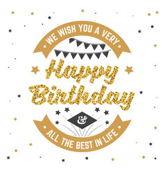 Happy anniversary lettering Royalty Free Vector Image