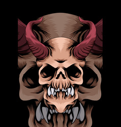 Vintage king skull wearing crown Royalty Free Vector Image