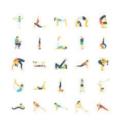 8 yoga poses for strong arms and core Royalty Free Vector