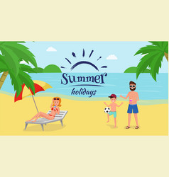 Summer holidays design Royalty Free Vector Image