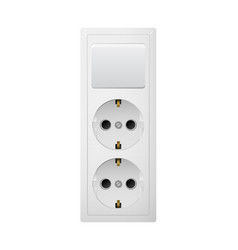 Electrical socket type f with switch receptacle Vector Image