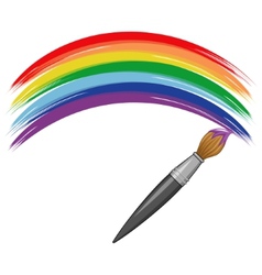 Paint brush rainbow background Royalty Free Vector Image