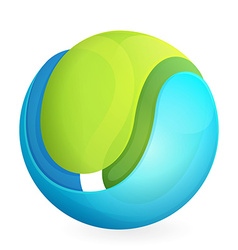 Abstract sphere logo Royalty Free Vector Image