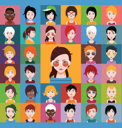 Business people flat avatars Royalty Free Vector Image